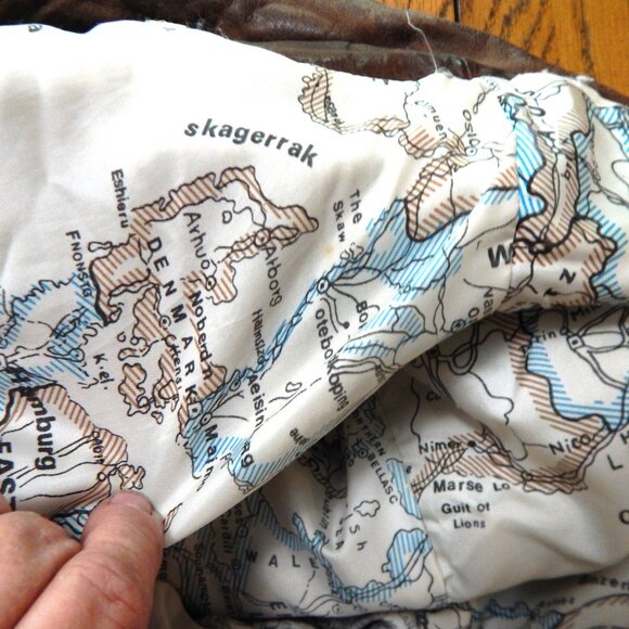 Vintage Brown Leather Bomber Jacket Size Medium YKK Brand - Picture 9 of 11